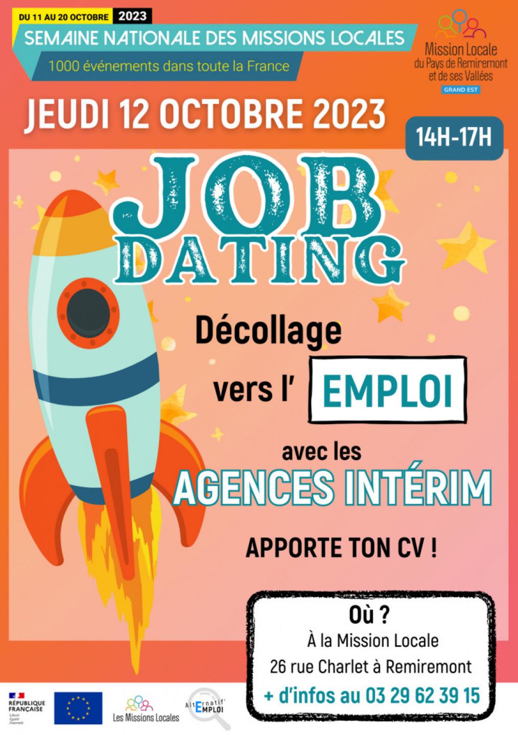 Un Job Dating Interim Dynamique à la Mission Locale de Remiremont !