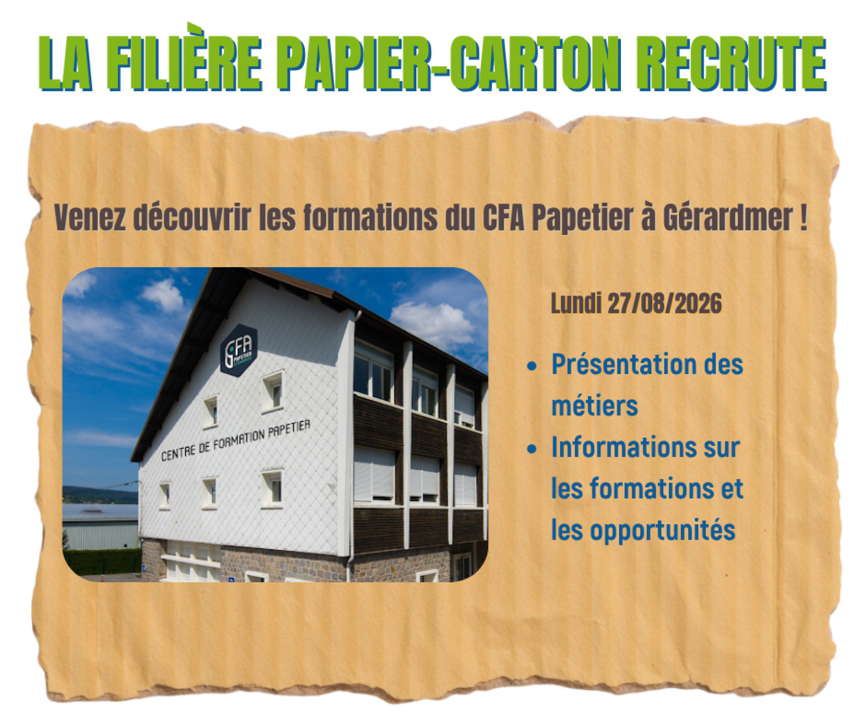 # Venez découvrir la filière du papier carton !
